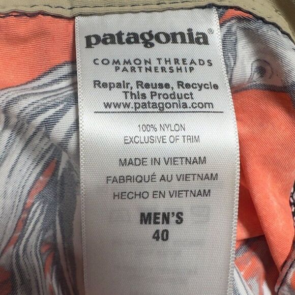 Patagonia Wavefarer Board Shorts Swim Trunks Size 40 Orange Flying Fish - Picture 3 of 4